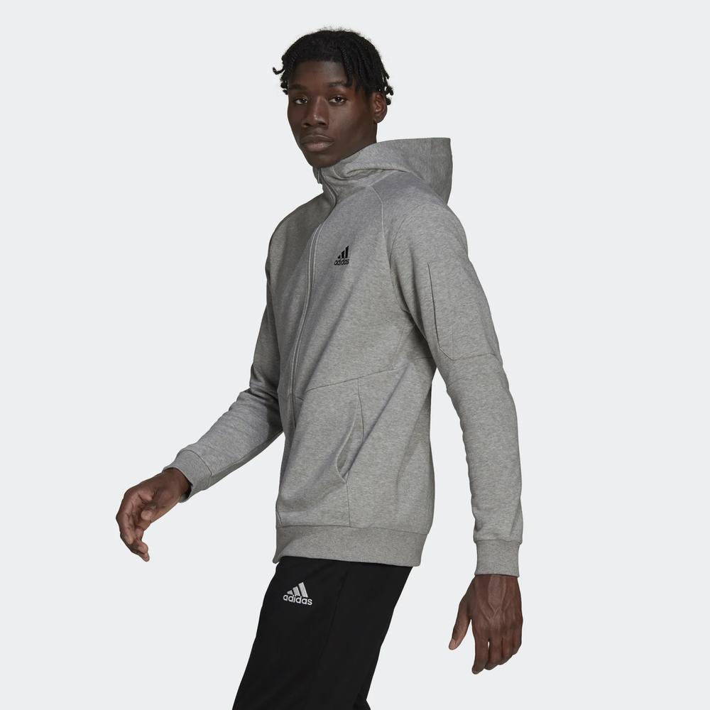 Pulóver adidas Essentials 4 Gameday Full-Zip Hoodie HE1806 - szürke