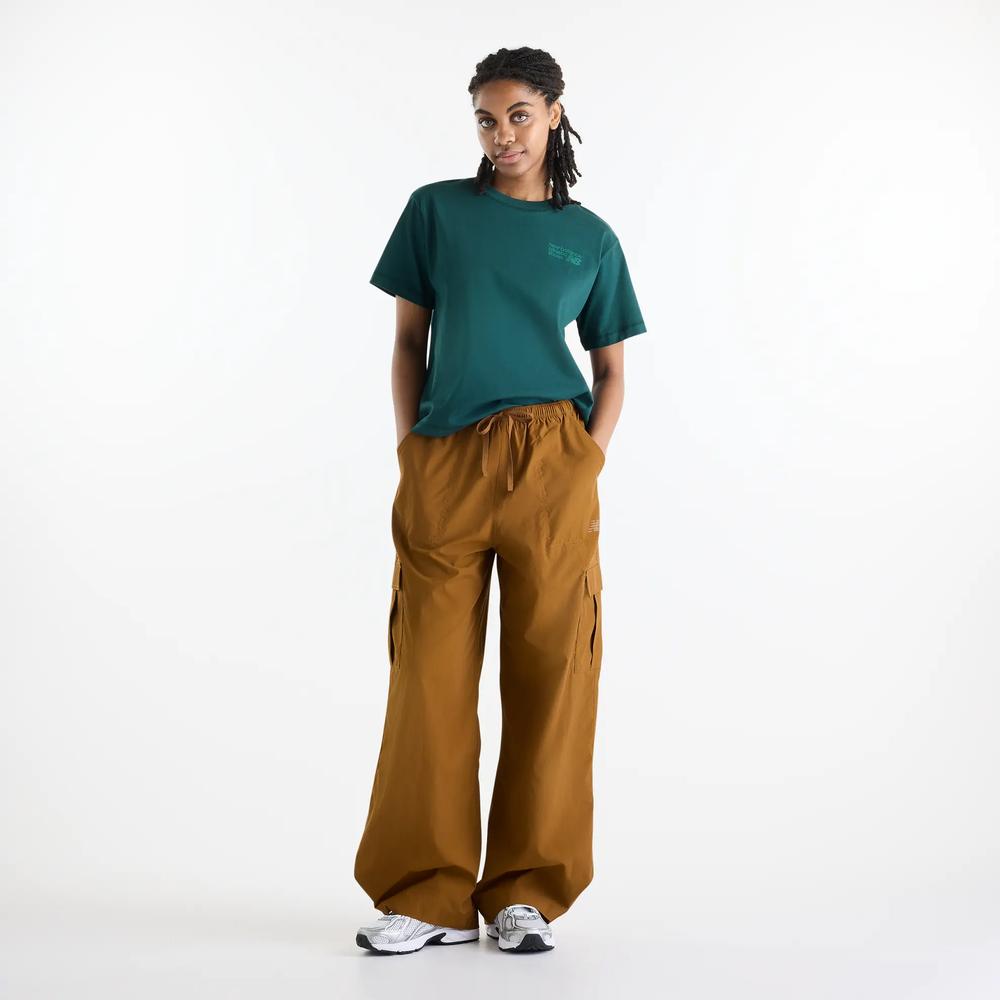 Női póló New Balance Athletics Premium Logo Hip Length WT62B7V2NOG - zöld