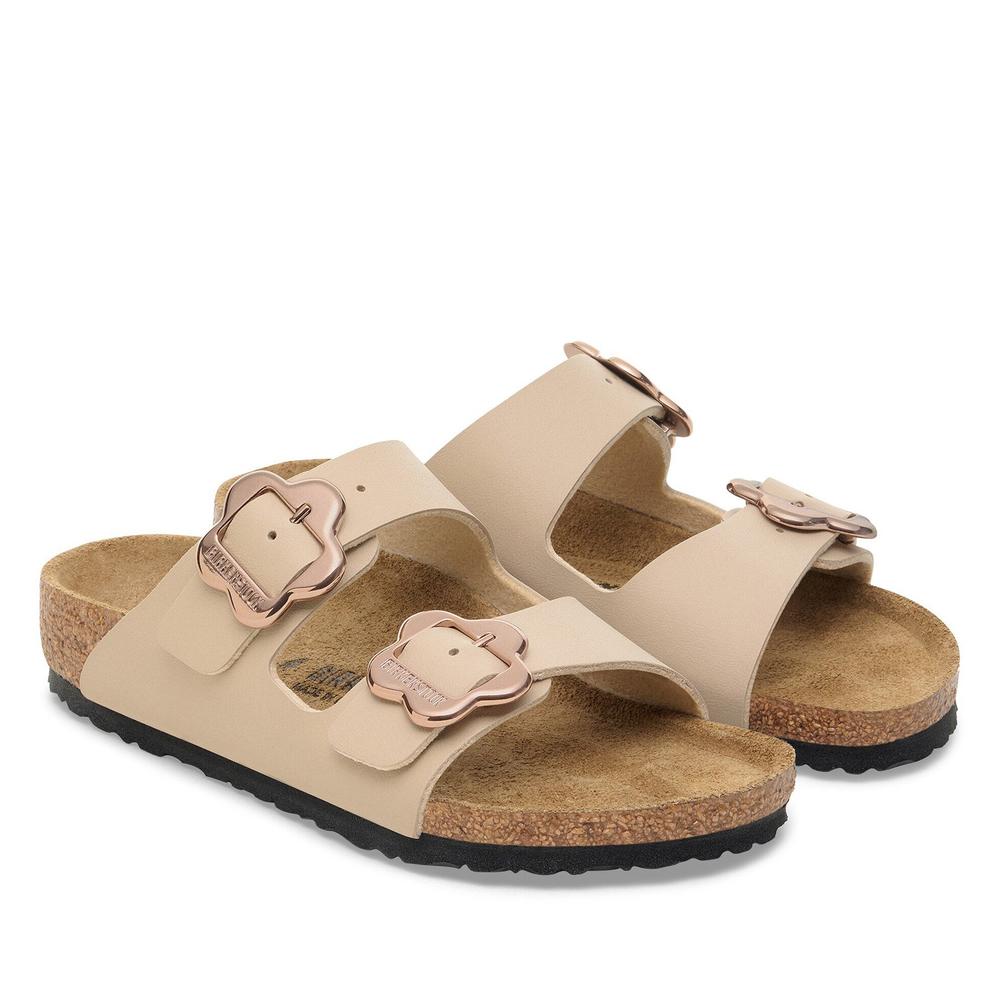 Flip Flop fiatalos Birkenstock Arizona Flower Buckle 1030419 - bézs