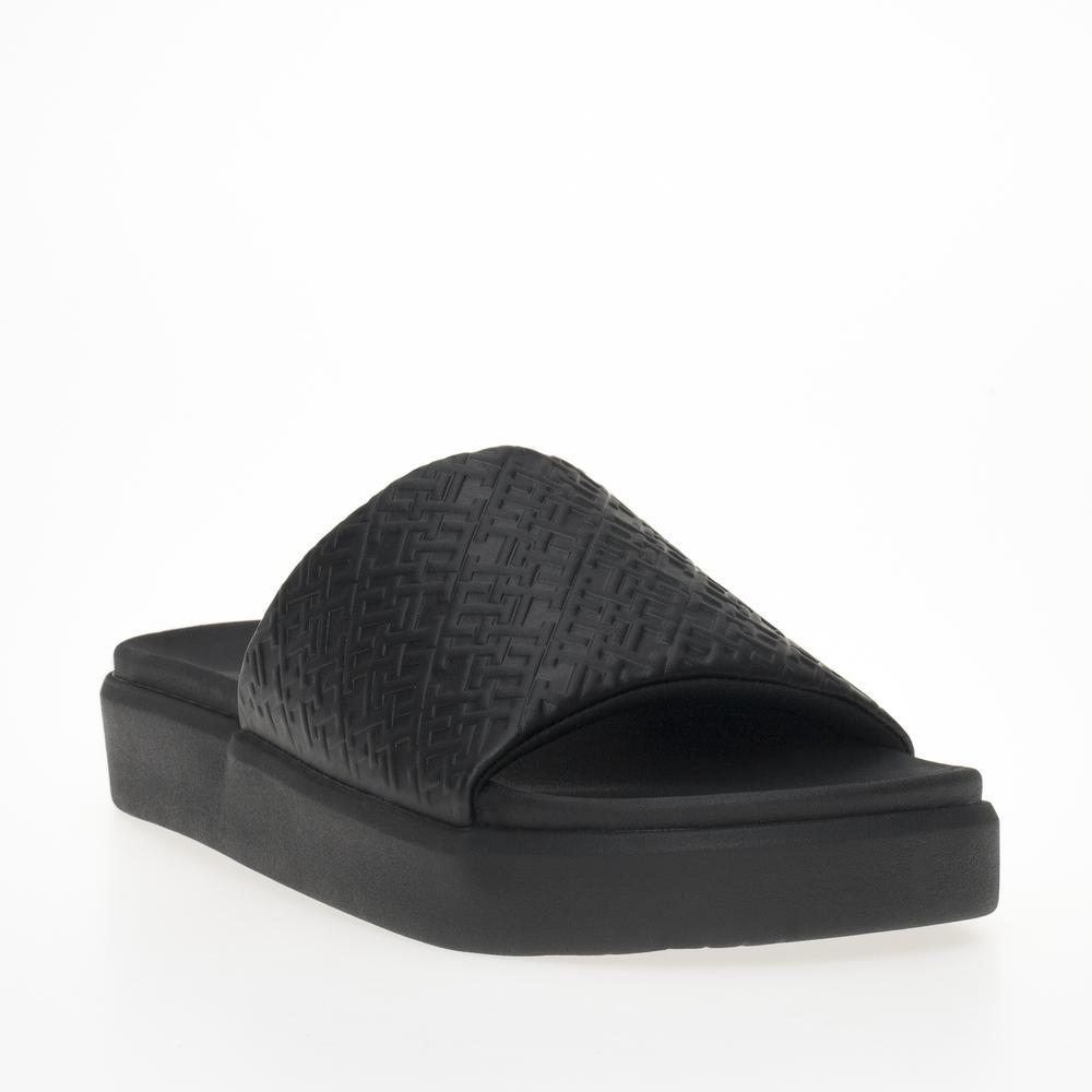 Flip Flop Tommy Hilfiger Monogram Pool FW0FW07855-BDS - fekete
