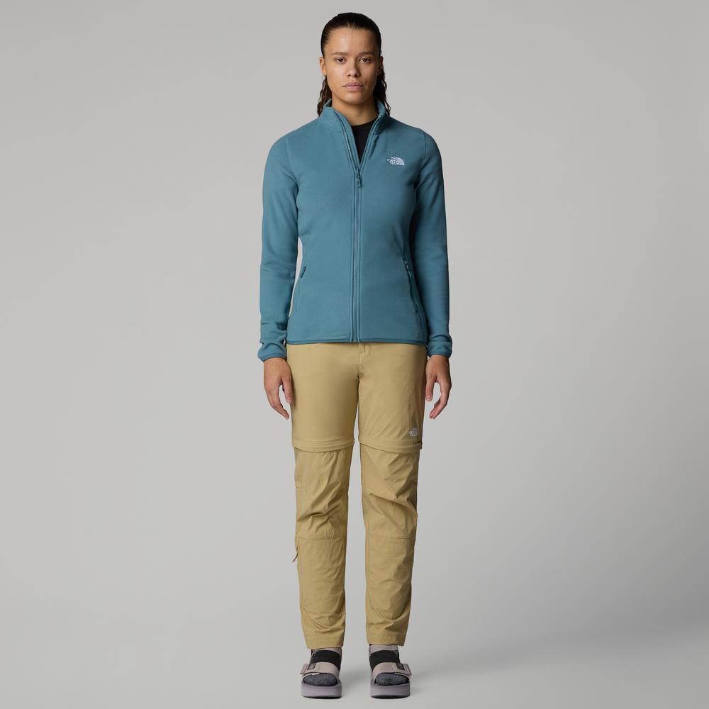 Női pulóver The North Face 100 Glacier Full-Zip Fleece 0A855O4221 - kék