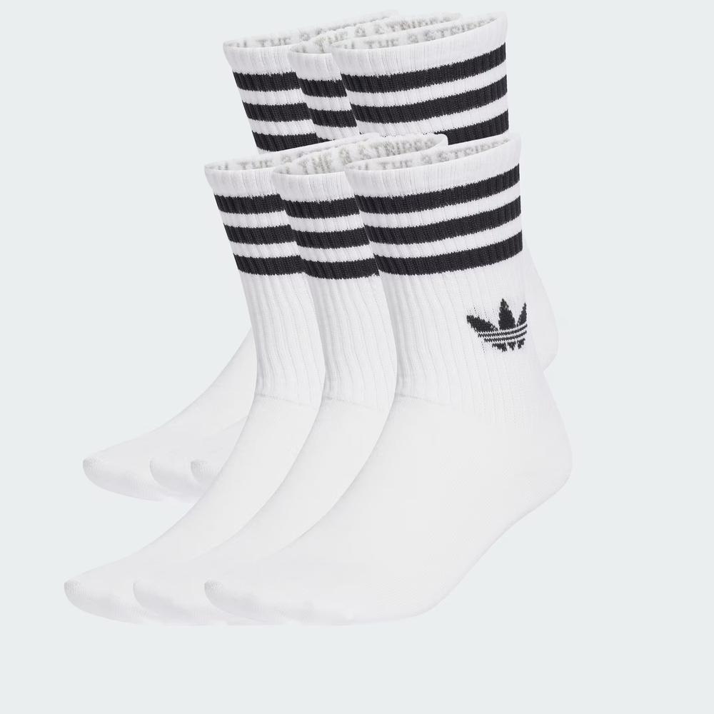 Zokni unisex adidas Originals 3-Stripies Crew 6 Pairs JV7410 - fehér