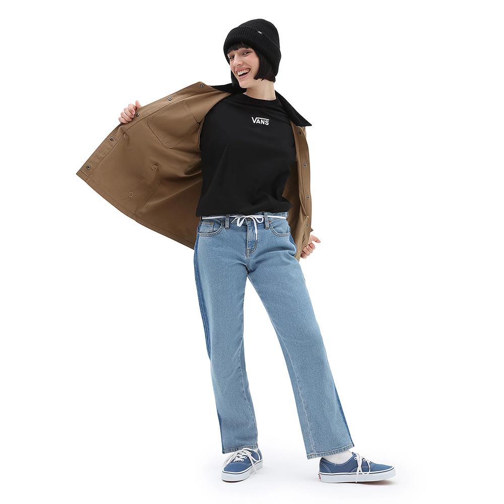 Póló Vans Flying V Oversized VN0A7YUTBLK1 - fekete