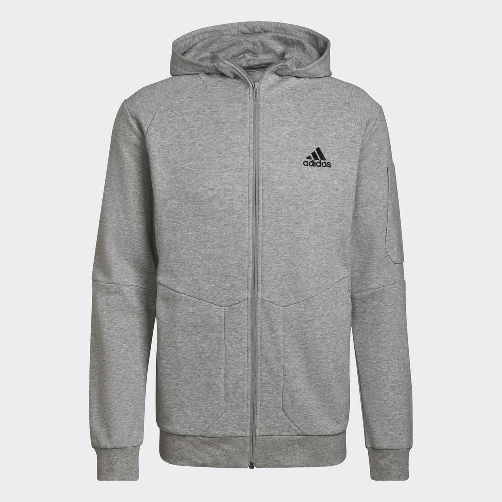 Pulóver adidas Essentials 4 Gameday Full-Zip Hoodie HE1806 - szürke