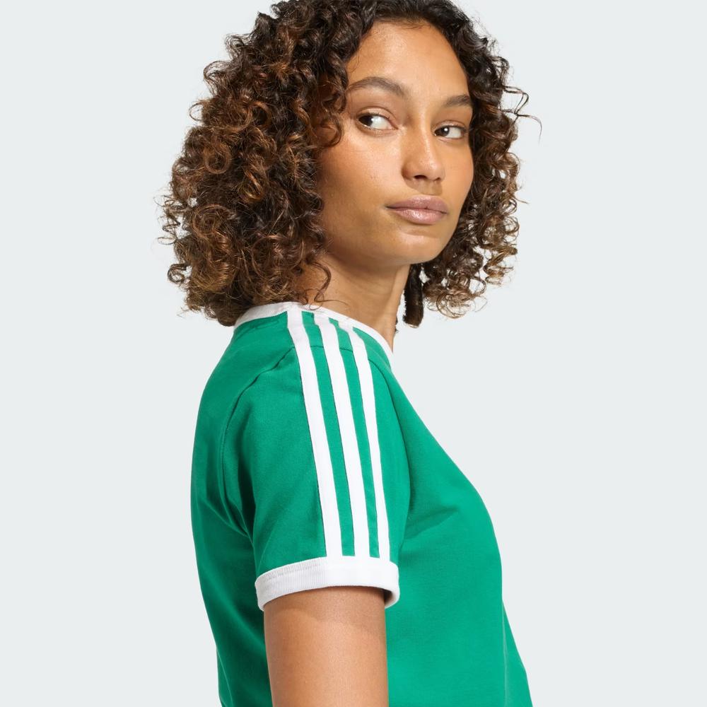Női póló adidas Originals 3-Stripes Slim KD3681 - zöld