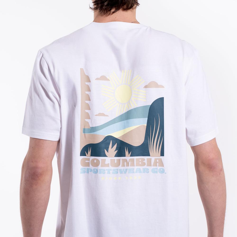 Férfi póló Columbia CSC Back Graphic 2155021102 - fehér