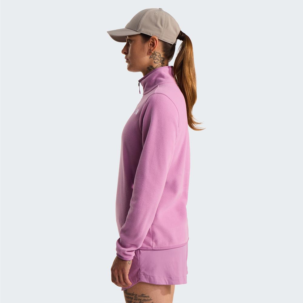 Pulóver The North Face Glacier 1/4 Zip Fleece 0A8D2JG6E1 - rózsaszín