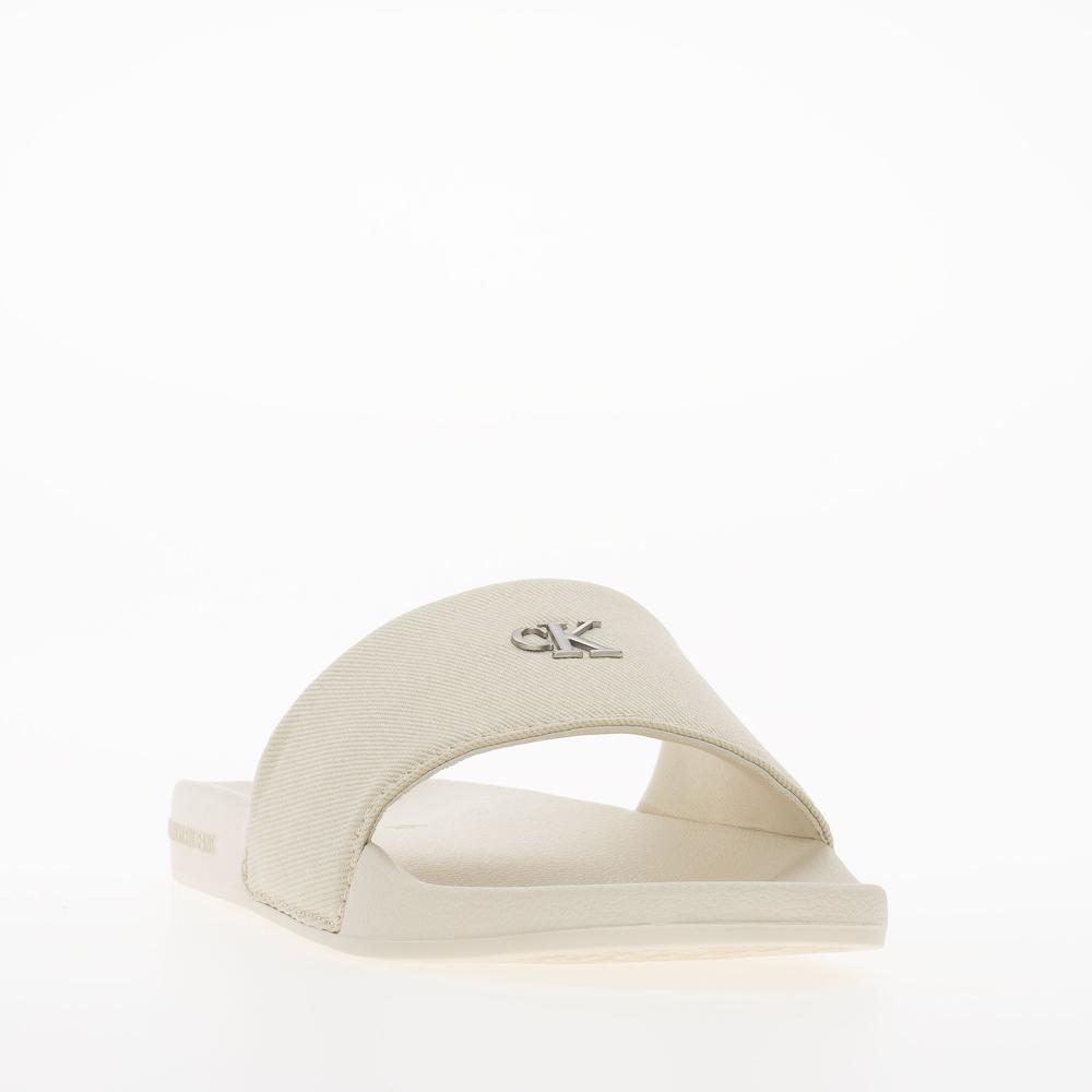 Flip Flop Calvin Klein Slide Monogram Hardware YW0YW01713-AEO - fehér