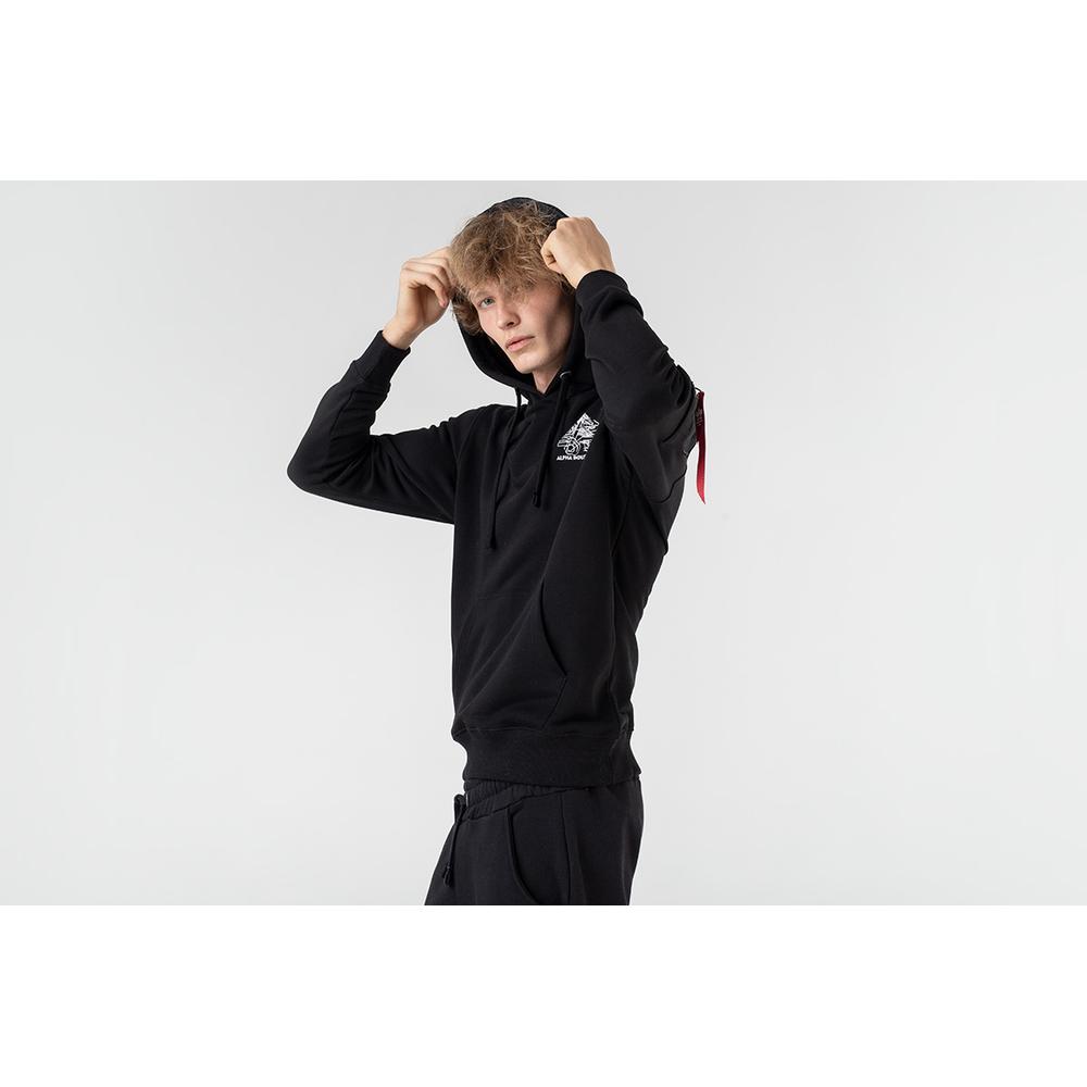Pulóver Alpha Industries Heritage Dragon Hoody 10633303 - fekete