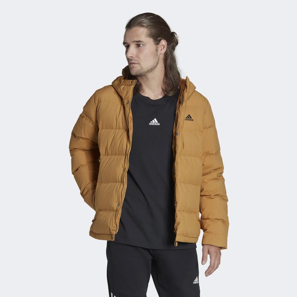 Dzseki adidas Helionic Hooded Down HG8748 - barna