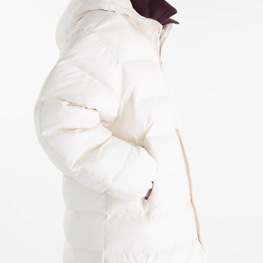Női bunda New Balance Boston Long Puffer WJ62Y0KBLIN - bézs