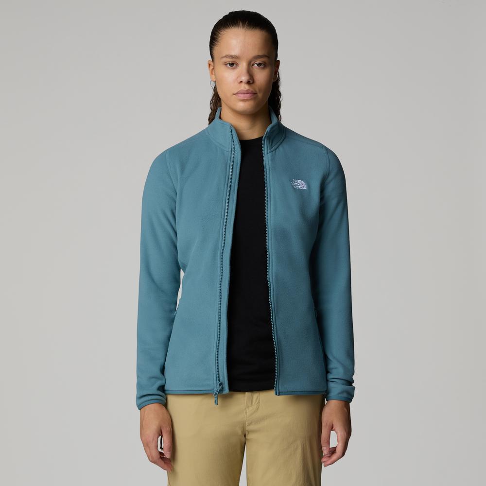 Női pulóver The North Face 100 Glacier Full-Zip Fleece 0A855O4221 - kék