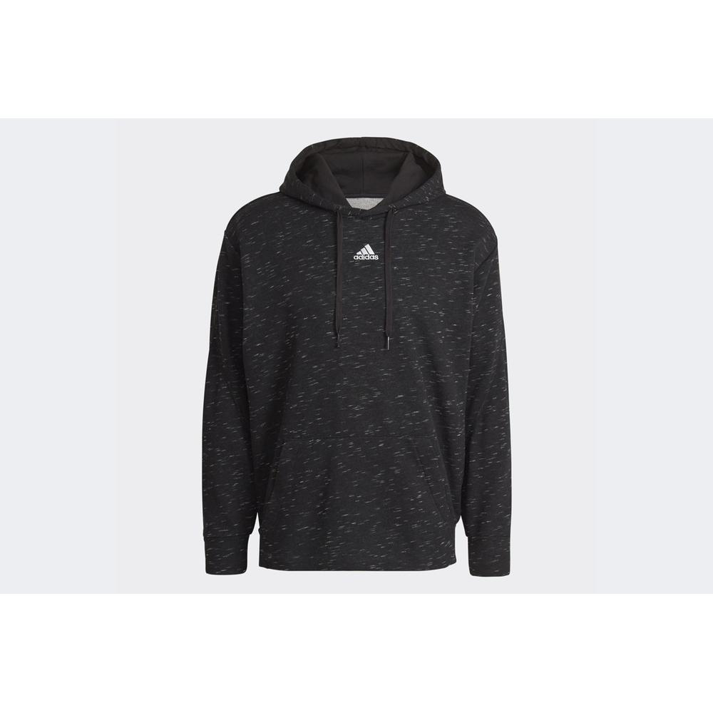 Pulóver adidas Essentials Melange French Terry Hoodie HE1787 - fekete