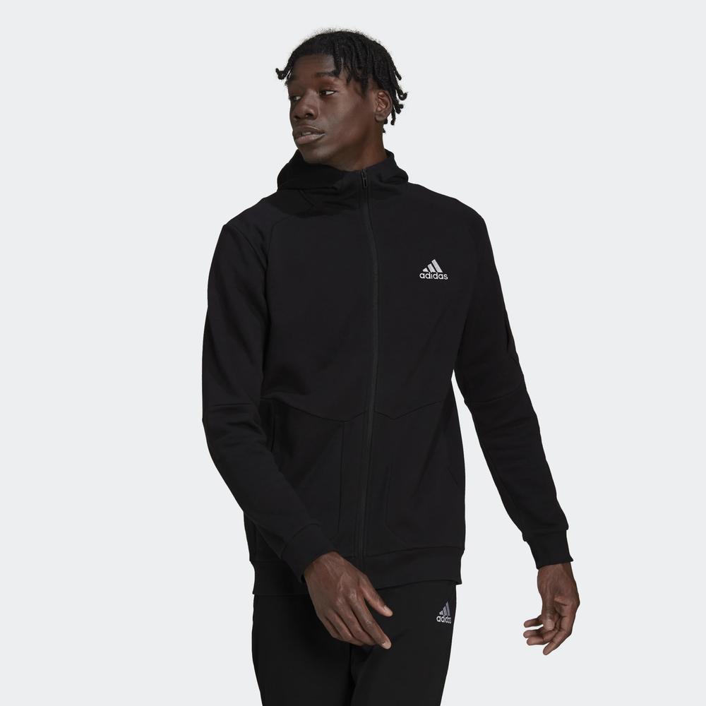 Pulóver adidas Essentials 4 Gameday Full-Zip Hoodie HE1811 - fekete
