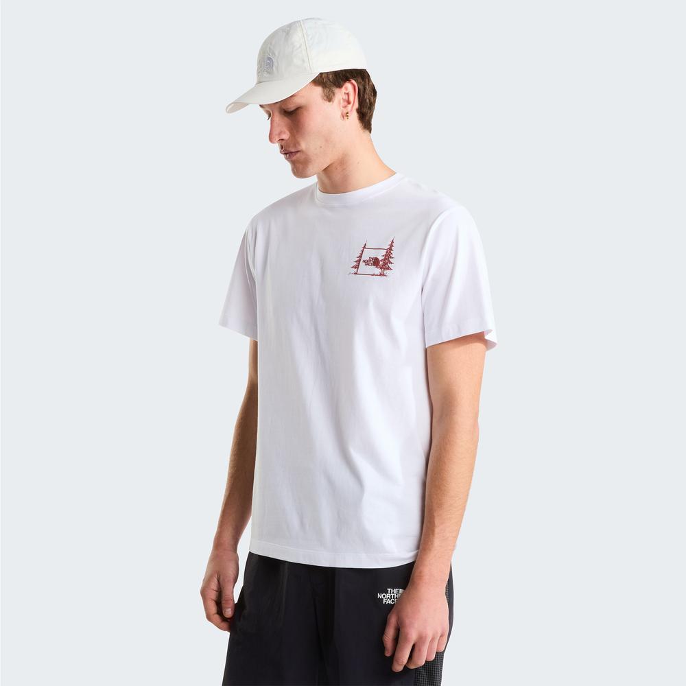 Póló férfi The North Face Camping 0A8GQMFN41 - fehér