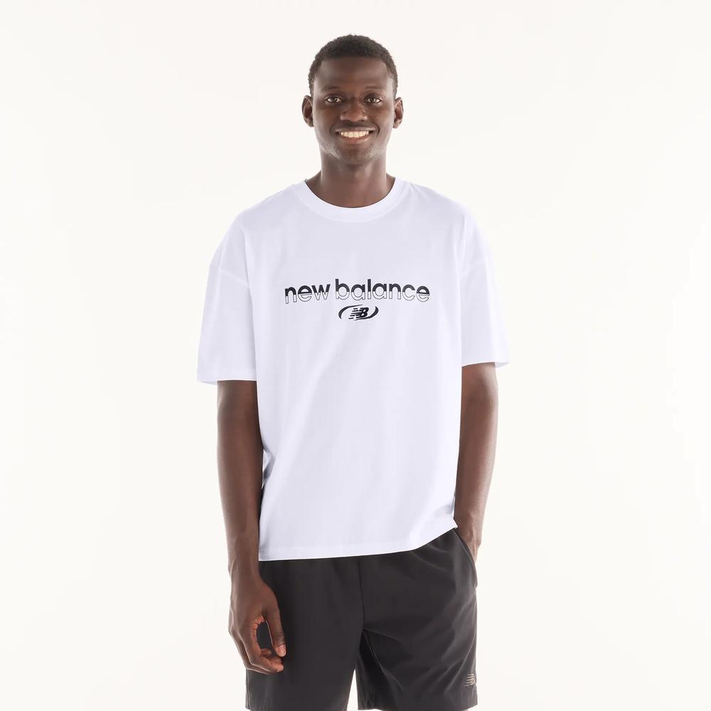Férfi póló New Balance Trackside MT6279IZWT - fehér