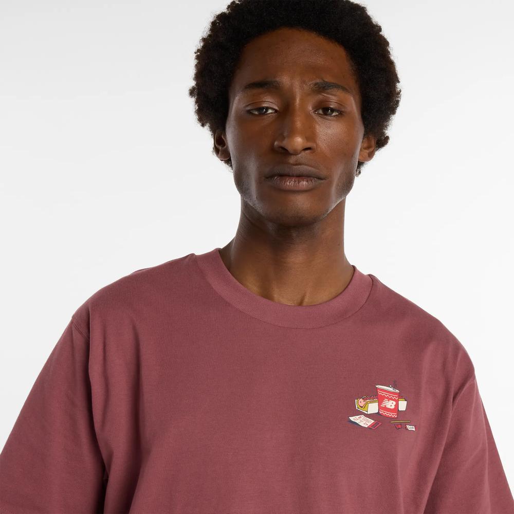 Férfi futópóló New Balance MT53931WAD - gesztenyebarna