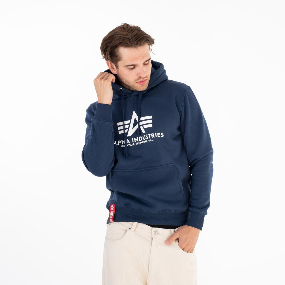 Pulóver Alpha Industries Basic Hoody 178312435 - sötétkék