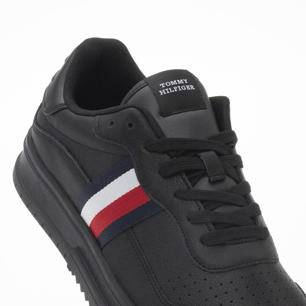 Cipő Tommy Hilfiger Supercup Stripes Leather FM0FM04824-0GQ - fekete