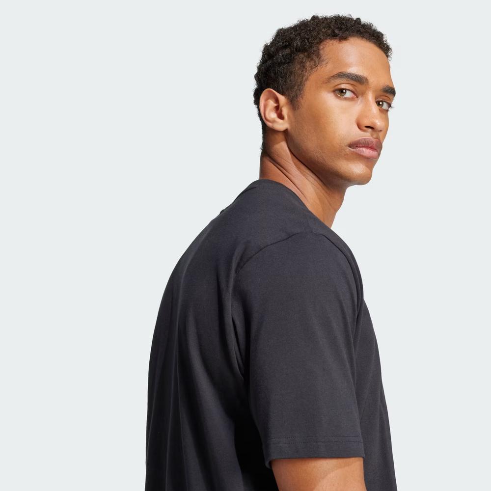 Póló férfi adidas Sportswear Essentials Linear Single JE8993 - fekete