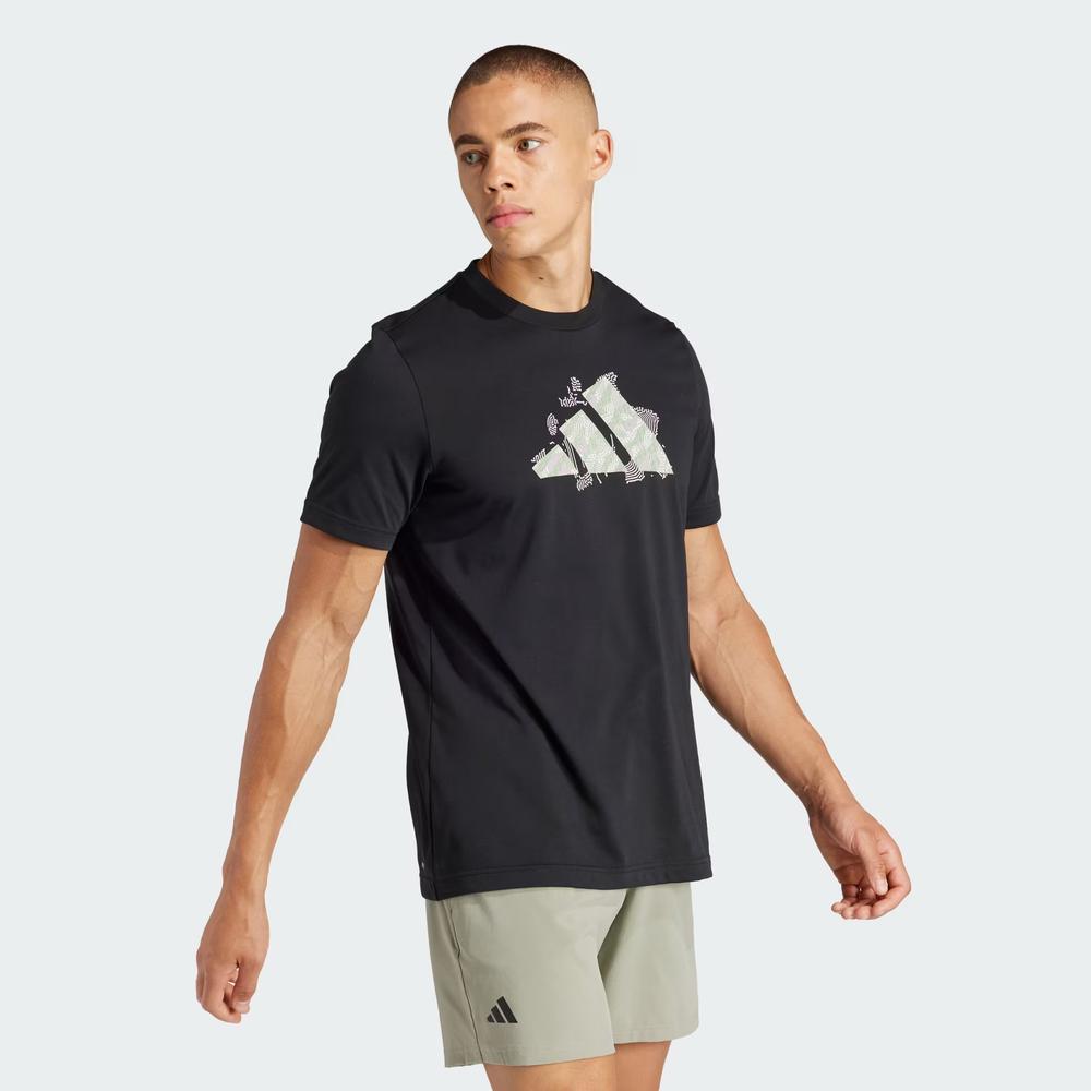 Póló adidas Aeroready Tennis Logo Slam Graphic IS2419 - fekete