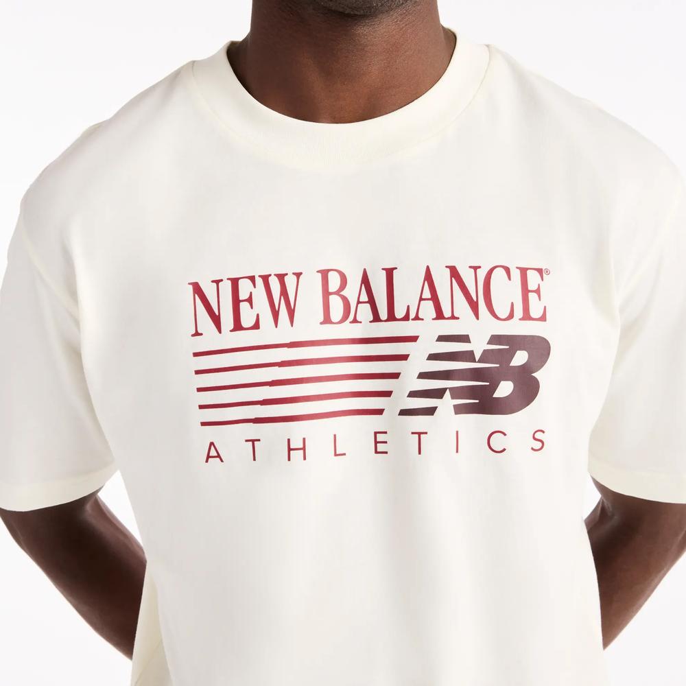Férfi póló New Balance Reimagined Graphic MT62U0E0AGA - bézs