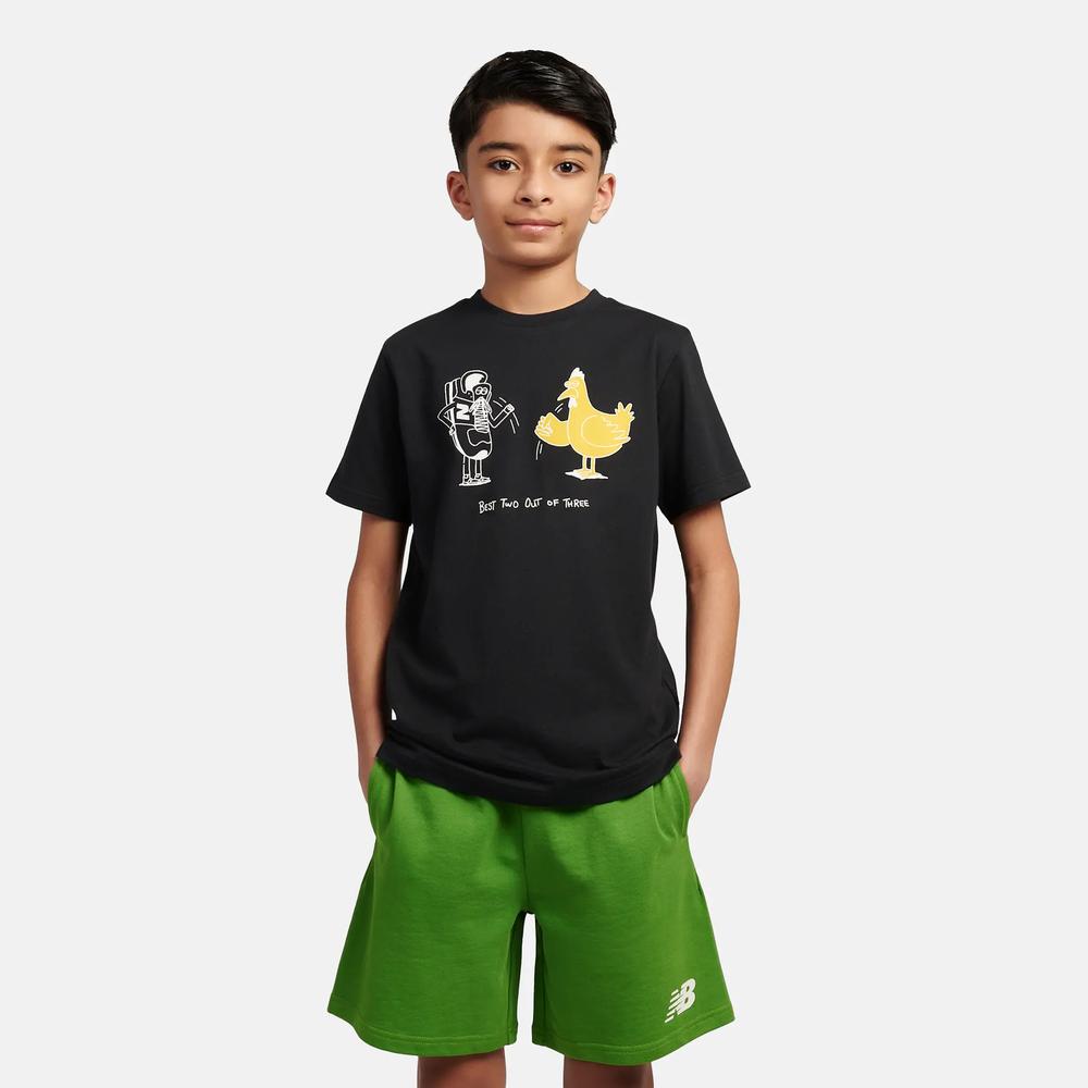 Póló gyerek New Balance LAKB0257BK - fekete