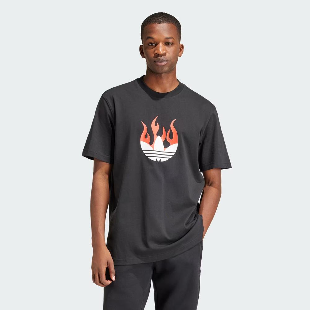 Póló adidas Originals Flames Logo IS0178 - fekete