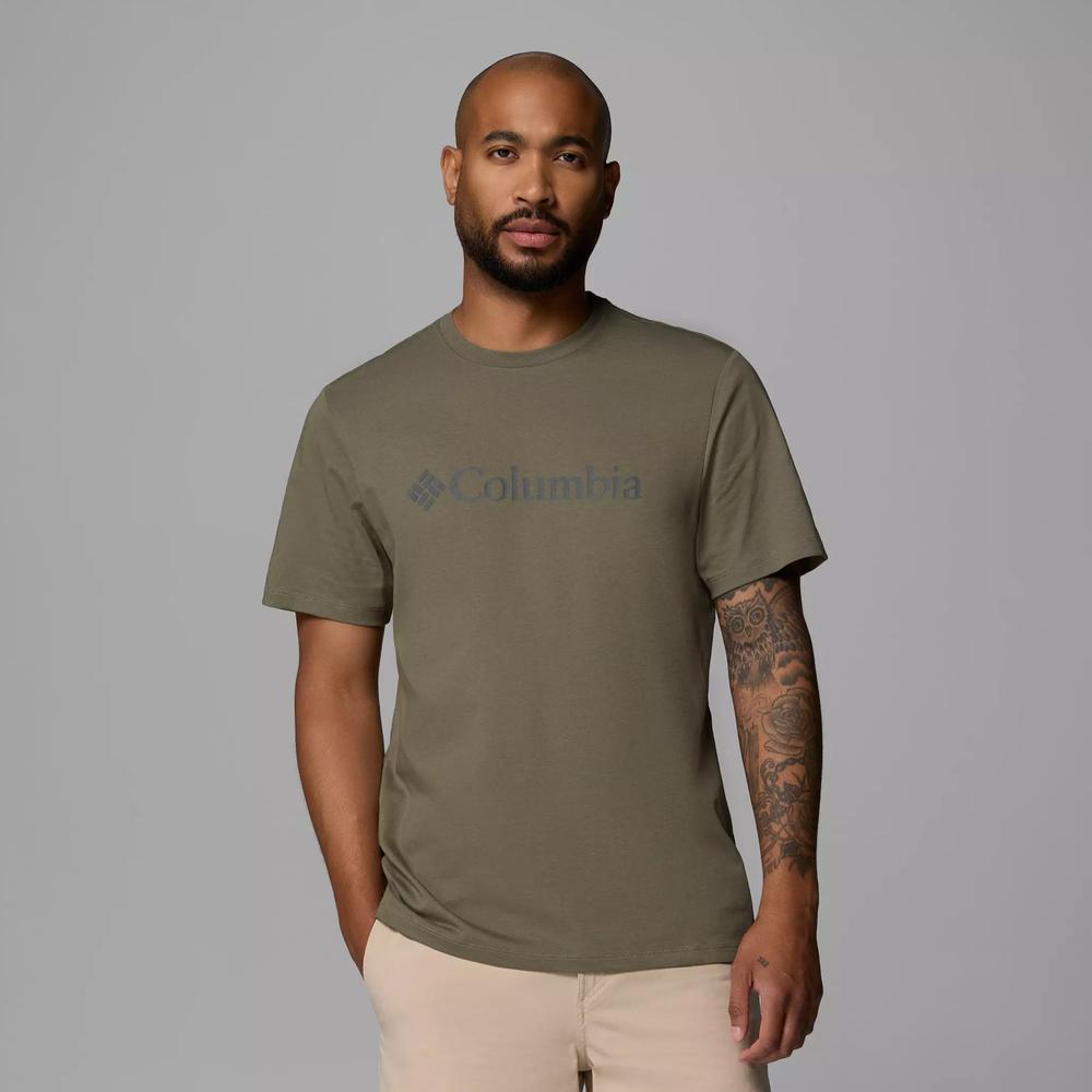 Férfi póló Columbia CSC Basic Logo 2155001397 - zöld
