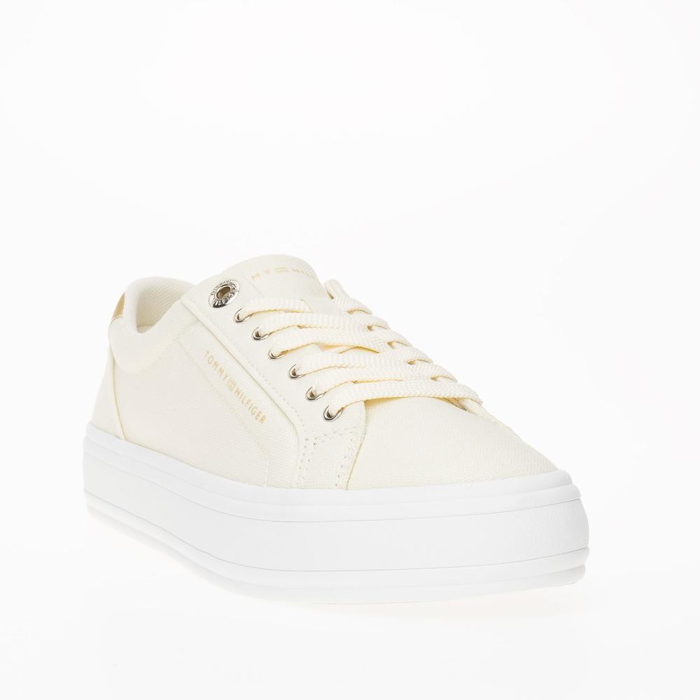 Cipő Tommy Hilfiger Essential Vulc Canvas FW0FW07682-AEF - bézs