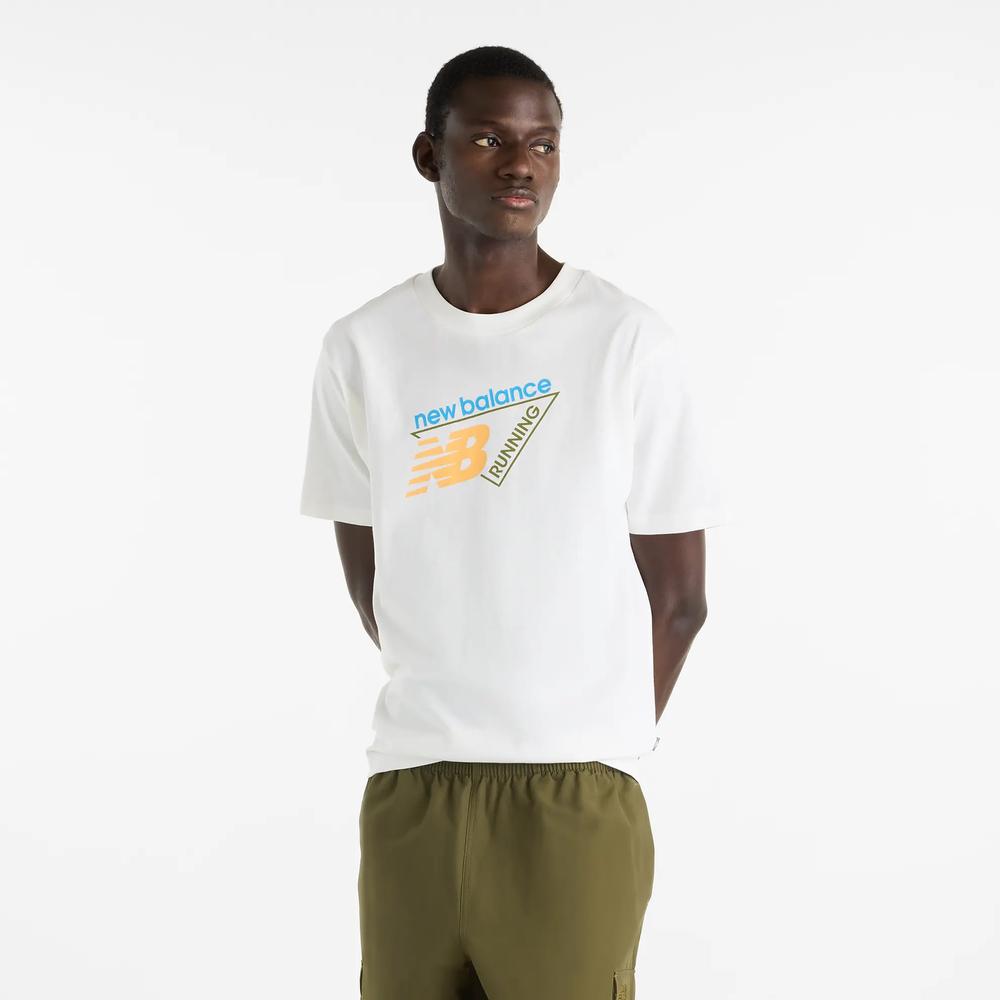 Férfi póló New Balance Classic Tri-Logo MT61N1YVSST - fehér