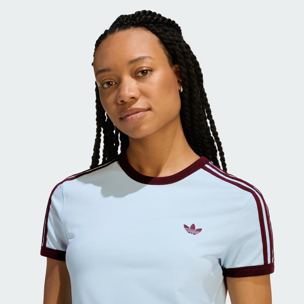 Női póló adidas Originals 3-Stripes Slim KC9016 - kék