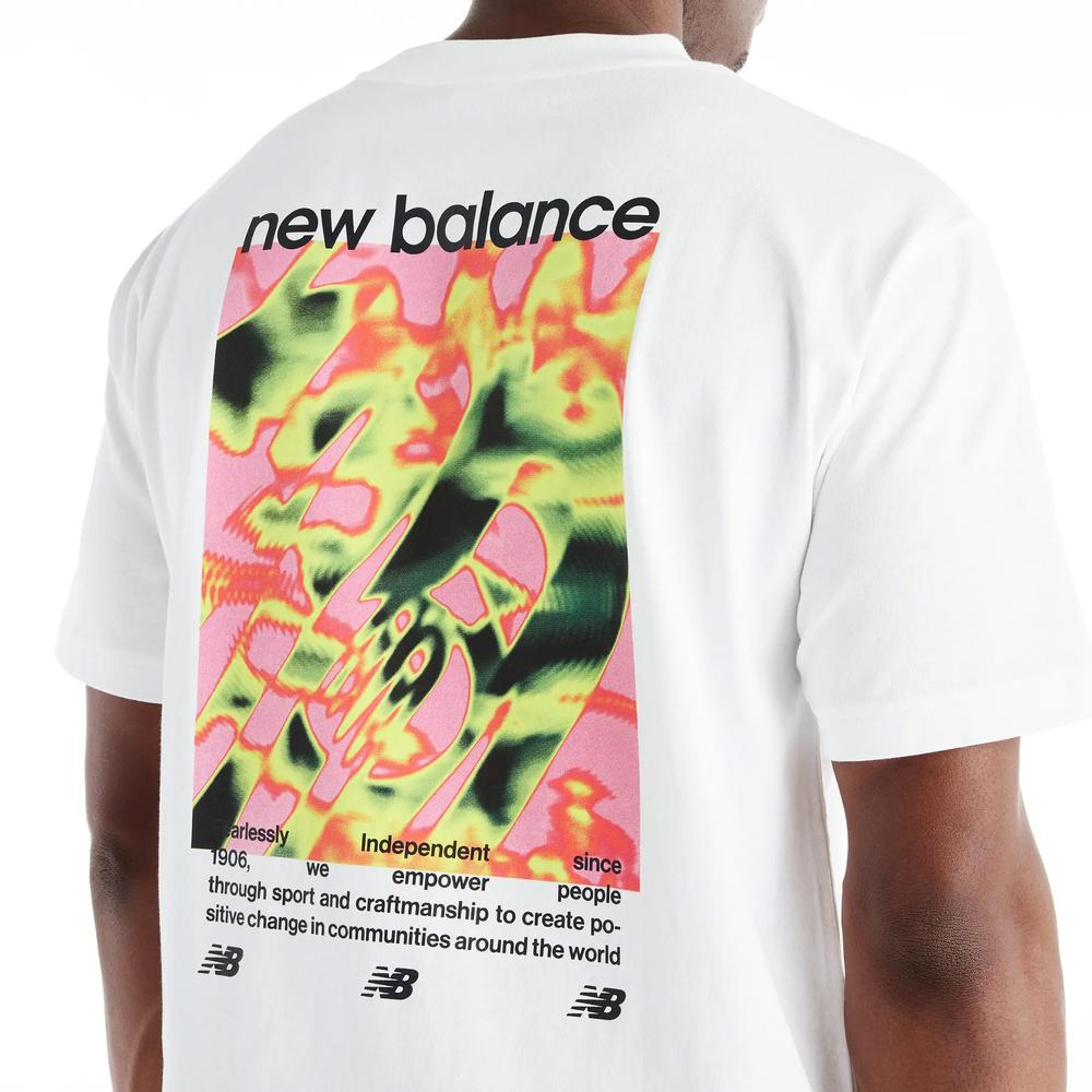 Férfi futópóló New Balance Heat Map Forward Thinker MT62O0CVWT - fehér