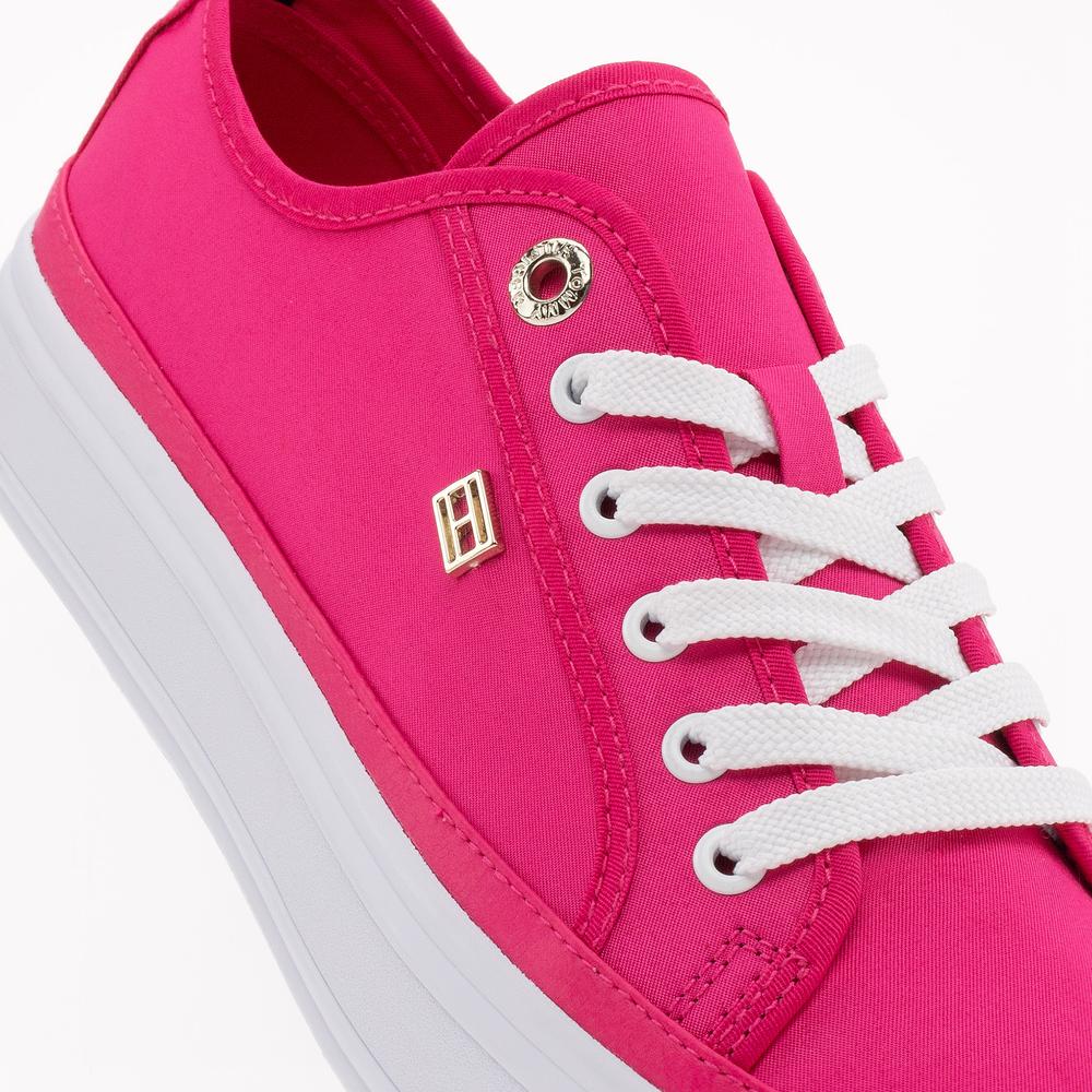 Cipő Tommy Hilfiger Essential Vulcanized Canva FW0FW07459-T1K - rózsaszín