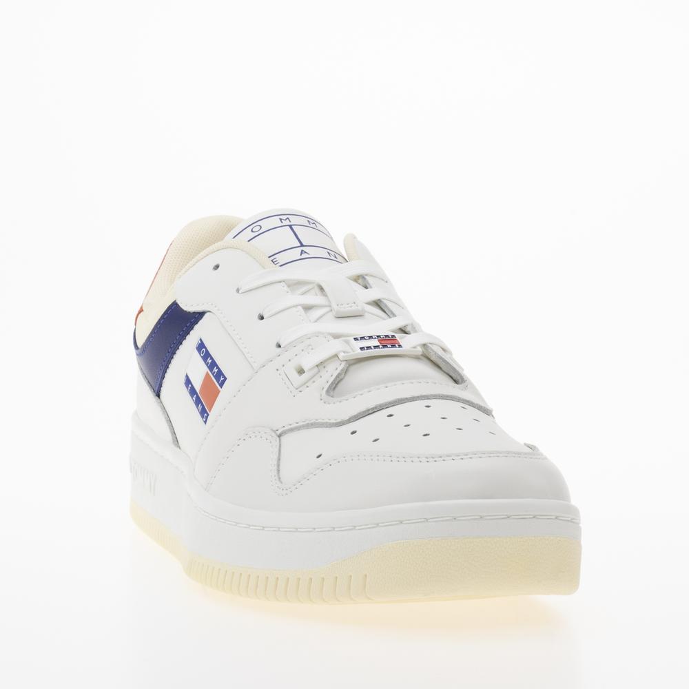 Cipő Tommy Jeans Premium Leather Basketball EM0EM01216-0GY - fehér