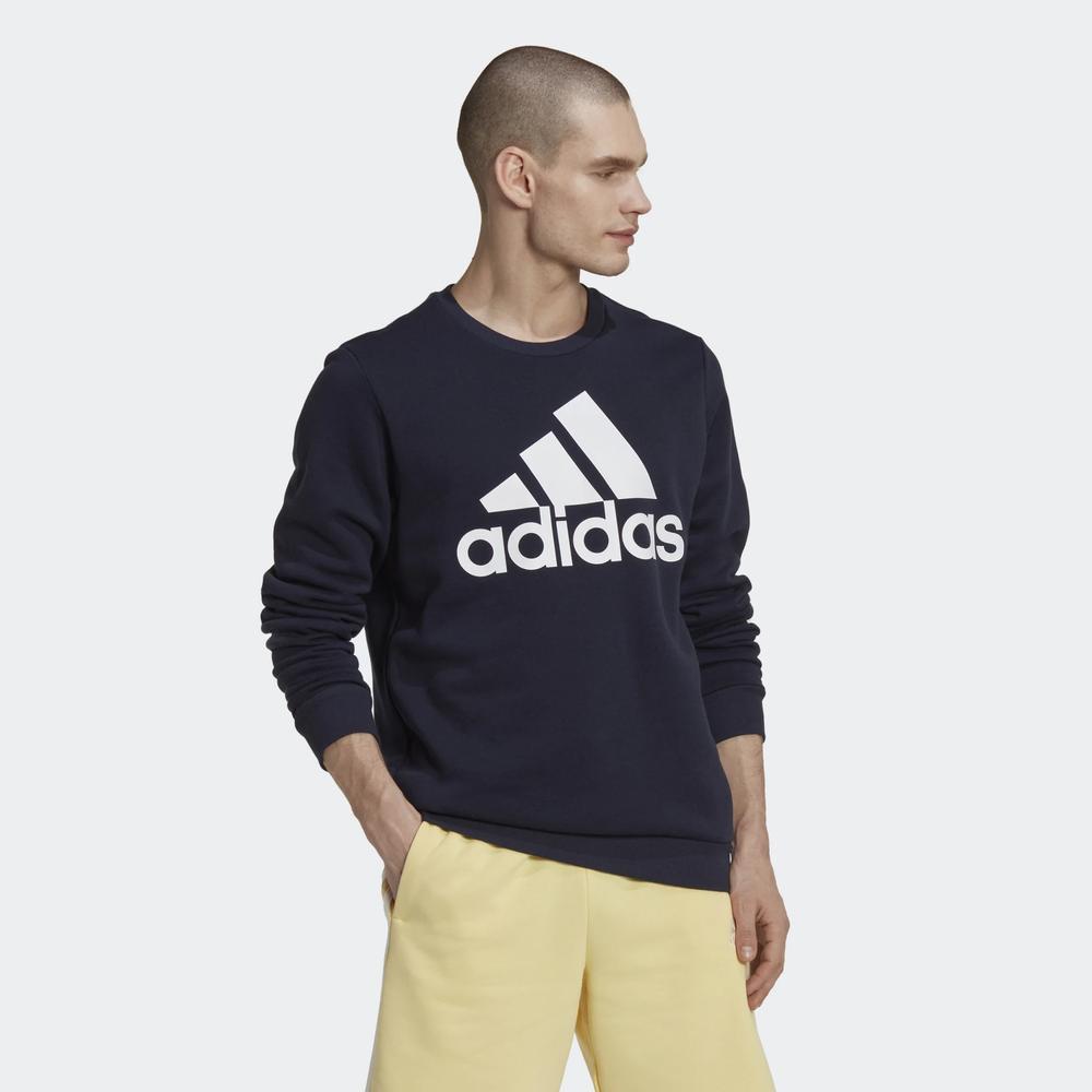 Pulóver adidas Sportswear Essentials Big Logo HL2298 - sötétkék