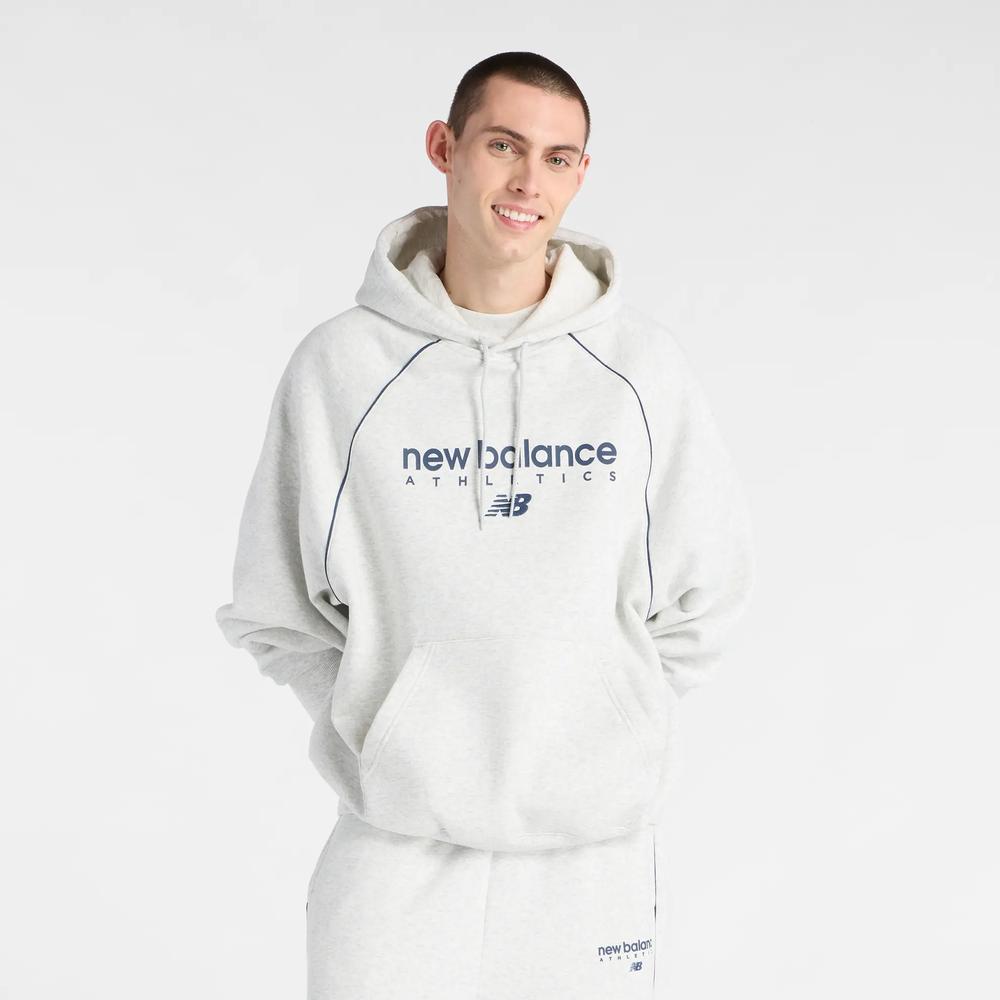 Férfi felső New Balance Trackside Fleece MT611629AHH - szürke