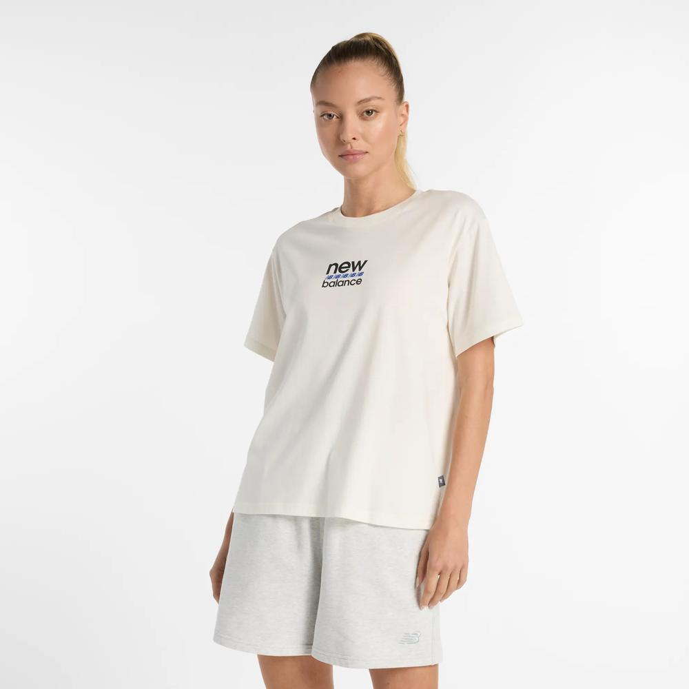 Női póló New Balance WT51541SST - bézs