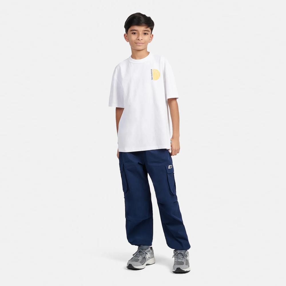 Gyerek póló New Balance LAKB0157BWE - fehér