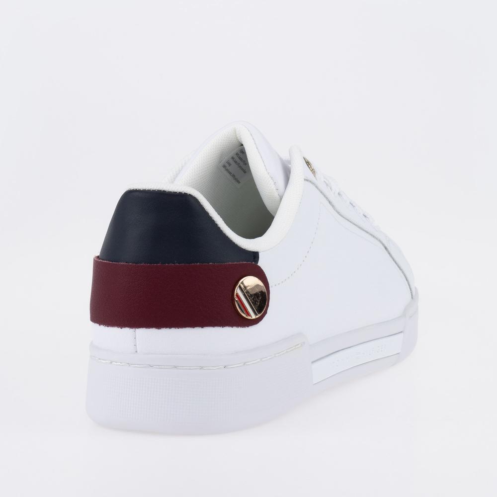 Cipő Tommy Hilfiger Button Detail Court FW0FW06733-YBR - fehér
