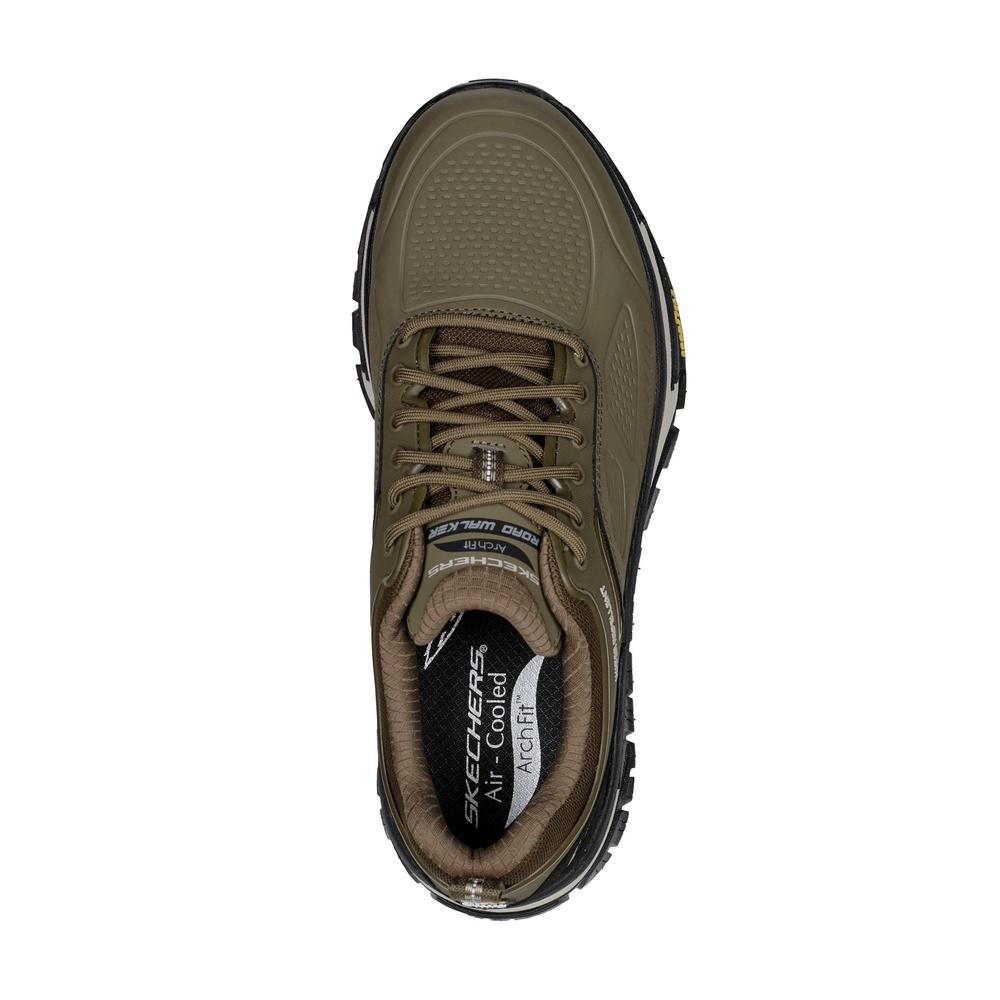 Férfi cipő Skechers Relaxed Fit Arch Fit Road Walker Recon 237333OLBK - zöld