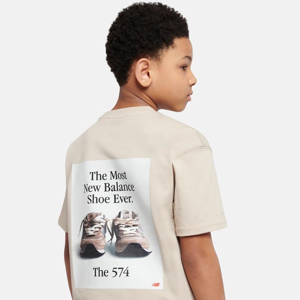 Gyerek póló New Balance YT61A21ATWF - bézs