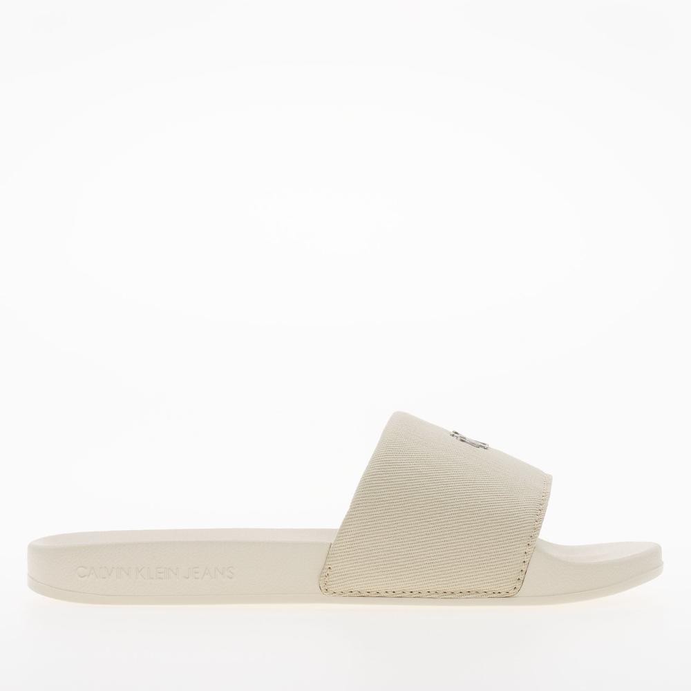 Flip Flop Calvin Klein Slide Monogram Hardware YW0YW01713-AEO - fehér