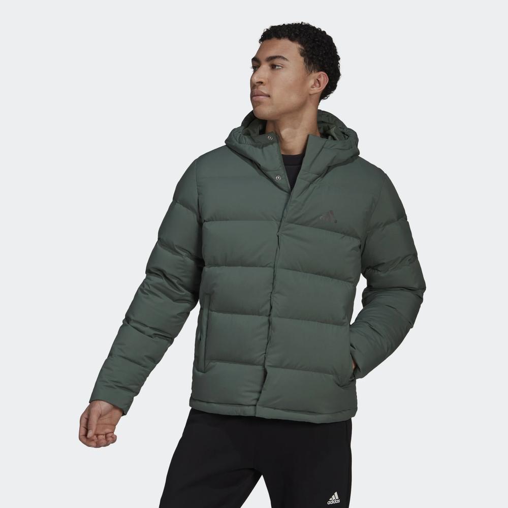 Dzseki adidas Helionic Hooded Down HG8749 - zöld