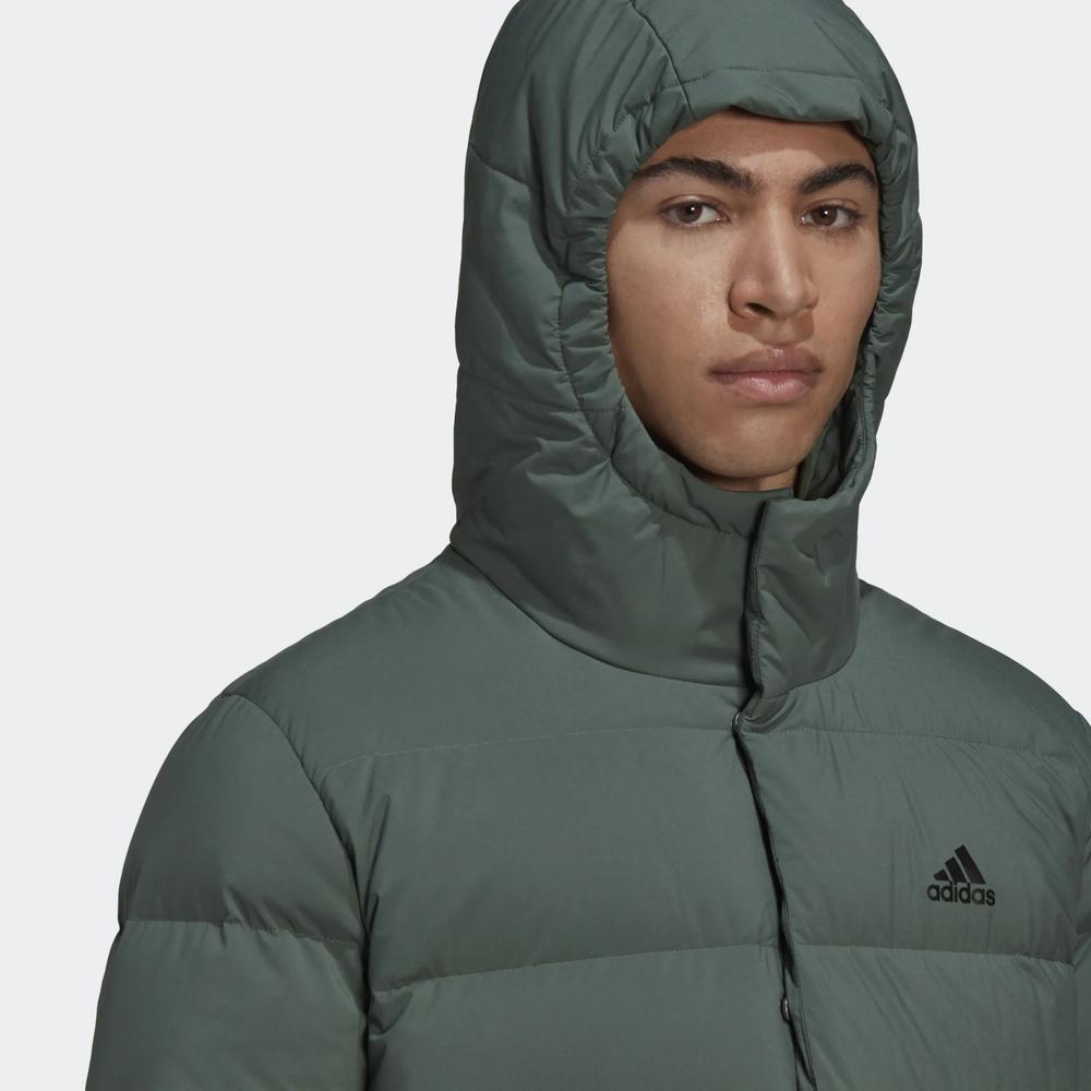 Dzseki adidas Helionic Hooded Down HG8749 - zöld