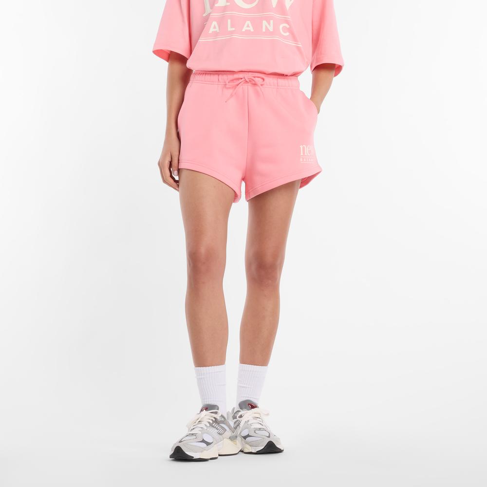Női rövidnadrág New Balance WB61Y80AAA6 - rózsaszín