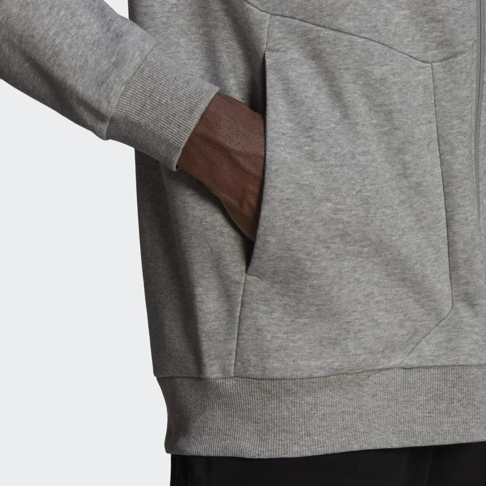 Pulóver adidas Essentials 4 Gameday Full-Zip Hoodie HE1806 - szürke