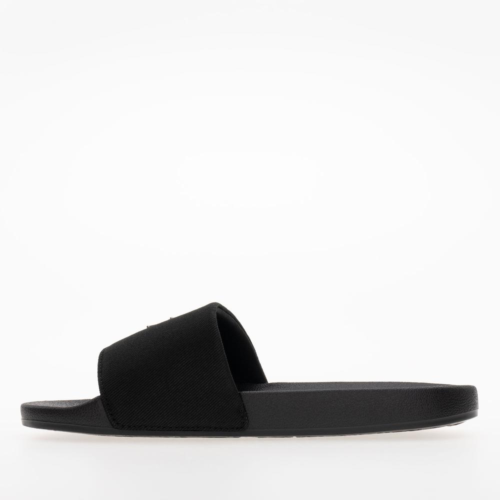 Flip Flop Calvin Klein Slide Monogram Hardware YW0YW01713-0GJ - fekete