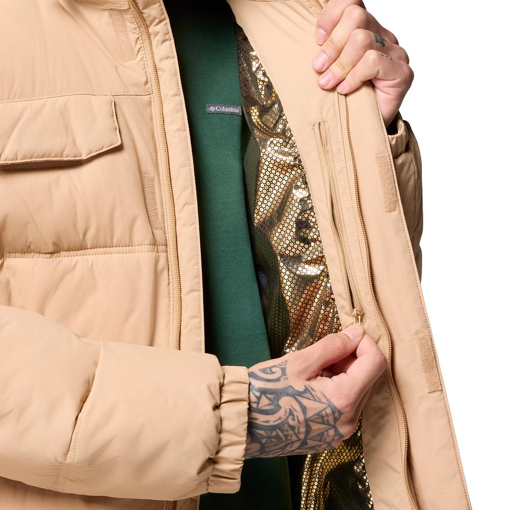 Férfi dzseki Columbia Landroamer Hooded Puffer 2088081262 - bézs