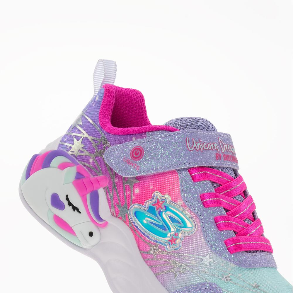 Cipő Skechers S Lights Unicorn Dreams Wishful Magic 302299LLVHP - lila